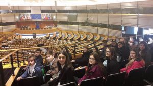 Elevi de la Școala Gimnazială ,,Constantin Săvoiu” în vizită la Parlamentul European
