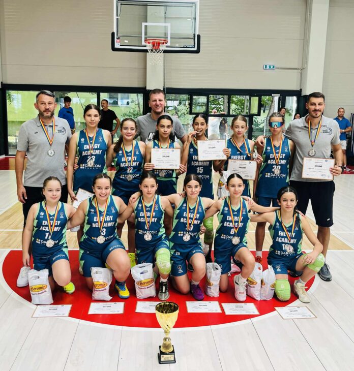 Echipa de fete U12 a Energy Basketball Academy Târgu Jiu