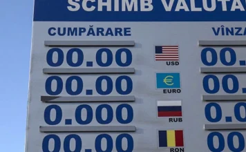 Cotația euro revine aproape de 5,34 lei